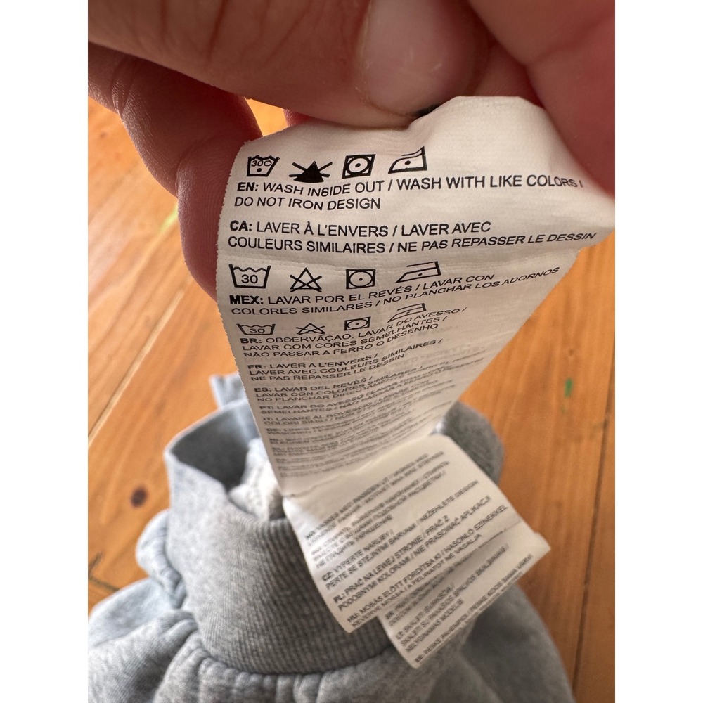 Nike Kids Heather Gray Blue Gradient Logo Fleece Hoodie Toddler Size 2T M412-042 - Picture 4 of 8